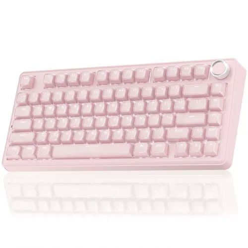Teclado Solakaka A75 Po De Cristal Sem Fio Rgb Tri Mode Gasket 75 Hotswap Ingles Us