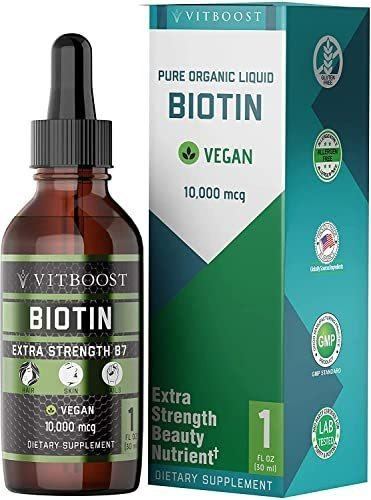 Biotina Sublingual Organica Extra Fuerte 10.000 Mcg 30 Ml