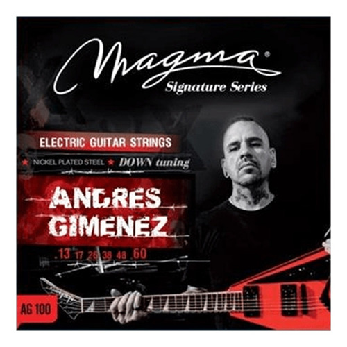 Imagen 1 de 1 de Encordado Ag100 Guitarra Electrica Andres Gimenez Magma