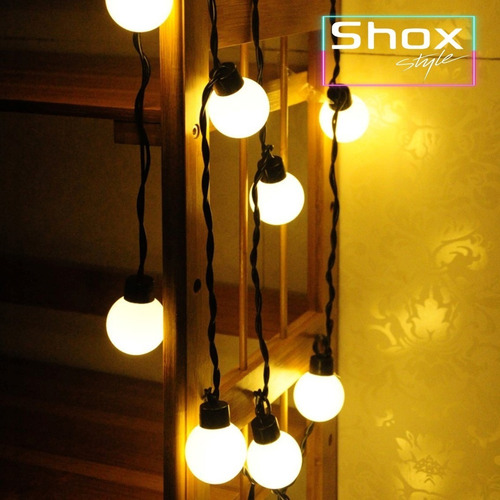 Imagen 7 de 10 de Guirnalda Exterior Cerveceria Led Decoracion 10m Shox Style