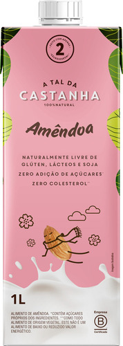 Kit 2x: Leite Vegetal Amêndoa A Tal Da Castanha 1l