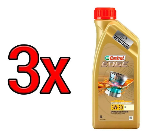 Oleo Castrol 5w30 Acea C3 Edge 1lt Sintetico 3x 3409650