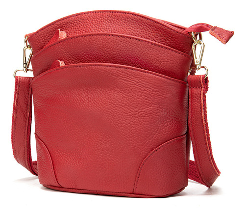 Bolso Bandolera De Cuero Genuino Para Mujer