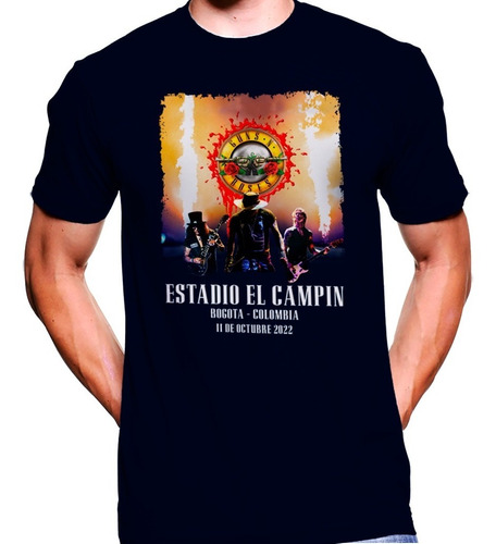 Camiseta Premium Rock Estampada Guns And Roses Colombia 2022