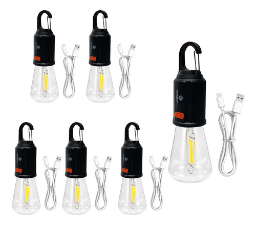 6pcs Foco Led Recargable Para Camping,impermeable