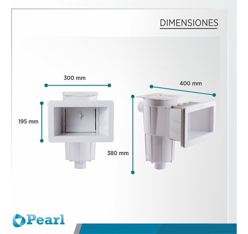 Pearl Skimmer para piscinas de hormigón (boca 30 cm)