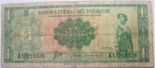 1 Billete Antiguo De 1 Guaraní - Paraguay