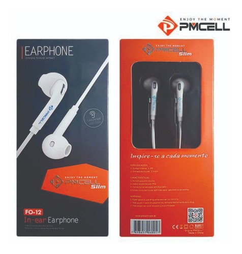 Imagem 1 de 1 de Fone De Ouvido Pmcell Slim Fo-12