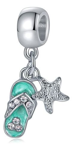 Lifequeen Beach Charms Starfish Flip Flop Sliper Dangle Birt