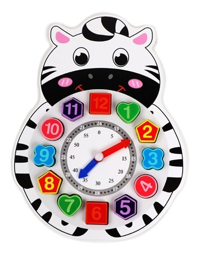 Reloj Didáctico Para Encajar Y Aprender Los Números Niños