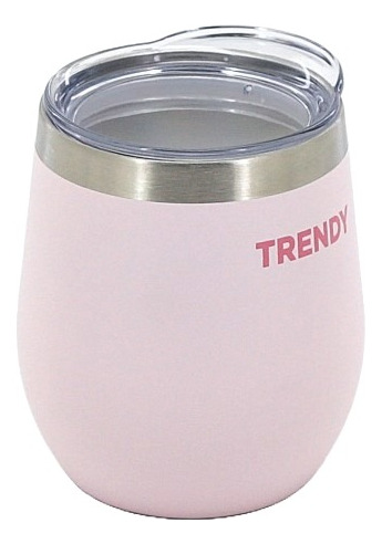 Mate Acero Inoxidable Trendy Con Stickers Y Tapa 280ml Rosa Claro 19016r