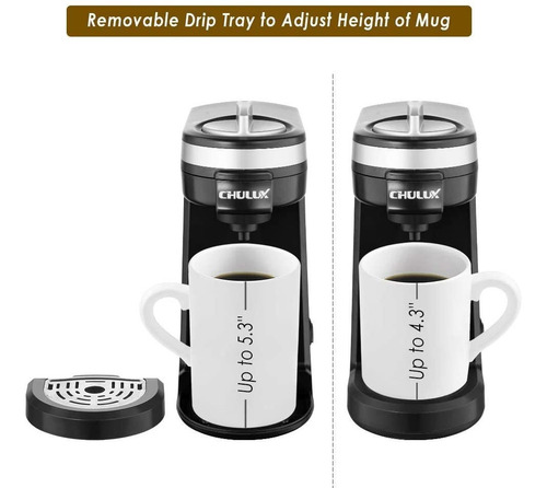 Chulux Single Serve Cafetera Brewer Para Single Cup Caps