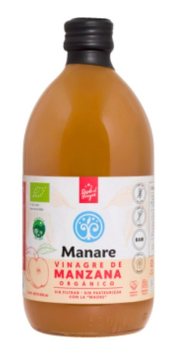 Vinagre De Manzana Orgánico 500 Ml - Snackfrut