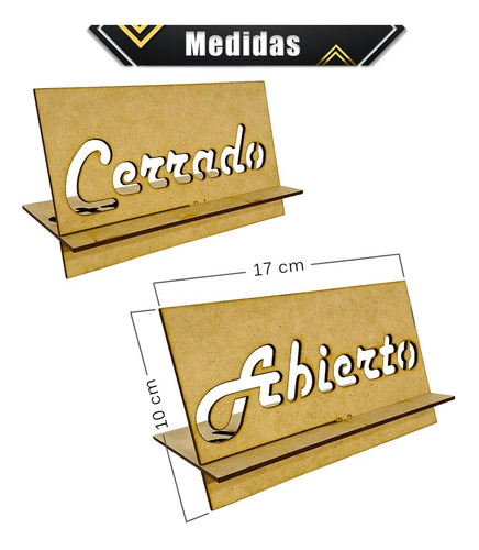 Imagen 5 de 10 de 2 Letreros Abierto Cerrado Mesa De Dulces 2 Vistas Candybar