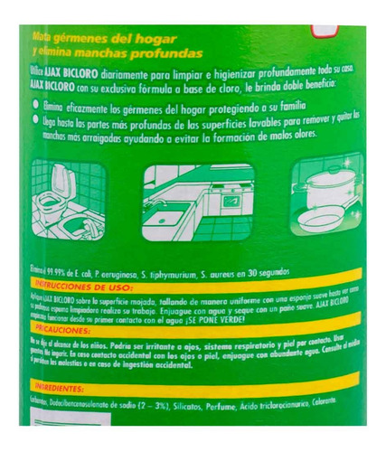 Ajax Bicloro Limpiador Multiusos De 582 G En Polvo