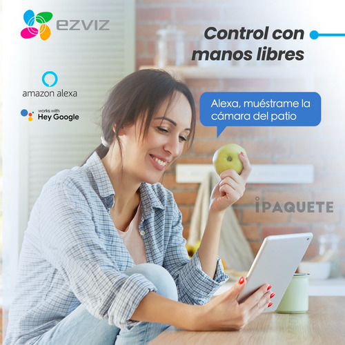 Kit 3 Cámaras Seguridad Ezviz Exterior Wifi Batería 2k+128gb