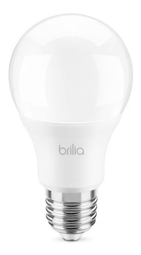 Lâmpada Bulbo Led 9w Bivolt E27 Certificada Brilia 3 Peças Cor da luz Branco Frio 6500k 110V/220V (Bivolt)