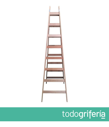 Escalera Tipo Pintor Familar Madera Reforzada 8 Escalones