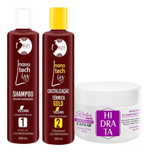 Kit Progressiva Cristalização Gold 2x300ml + Mascara Hidrata