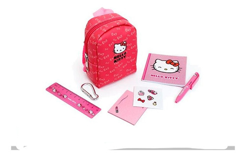 Mochila Mini Sbabam Hello Kitty Moños Kitty Little Bags Color Rojo