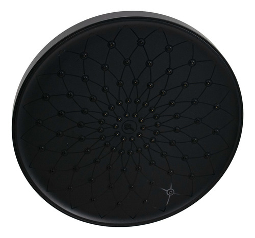 Ducha Chuveiro 25 Cm Preto Abs Fosco Com Cano De Teto 24 Cm