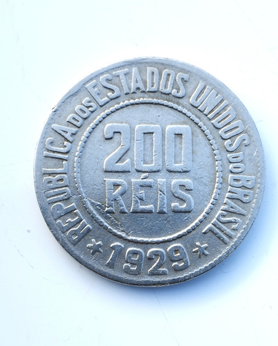 Moeda 200 Réis 1929 (Usado)