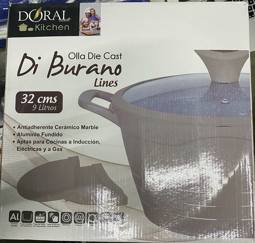 Olla Ceramica Linea Di Burano Marca Doral 24 Cms / 4 Litros