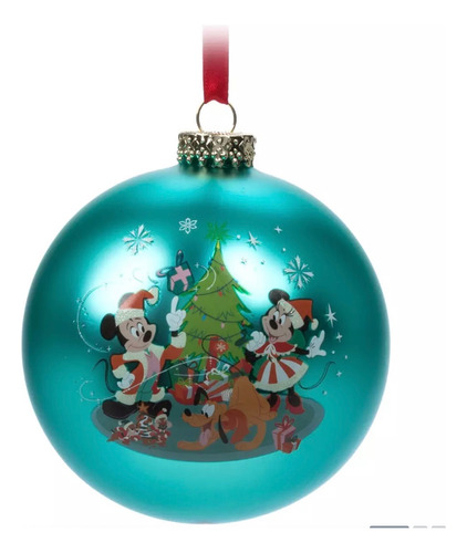 Ornamento Enfeite De Natal Festa Do Mickey, Vidro