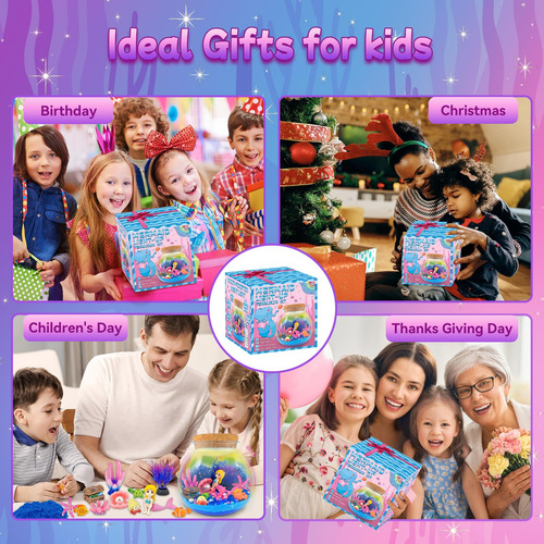 Craft Kit De Terrario Con Diseño De Sirena Para Niños, 7 De