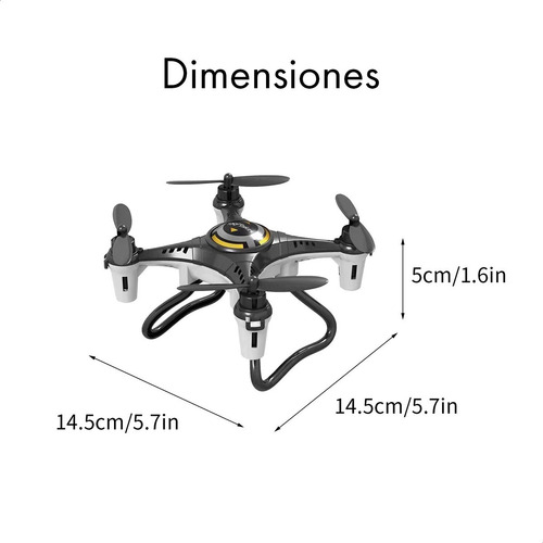 Imagen 6 de 10 de Drone Mini Wifi Gps Flip 360ª Luces + Joystick Y Cámara Hd