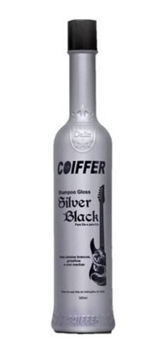 Imagem 1 de 6 de Shampoo Gloss Silver Black Coiffer 300 Ml Cabelos Grisalhos