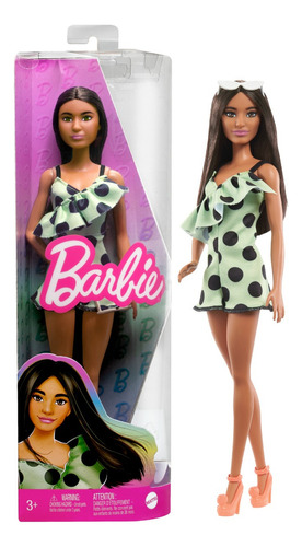 Barbie Fashionista Muñeca Conjunto Verde con Puntos con ropa de muñeca y accesorios para niñas de 3 años en adelante