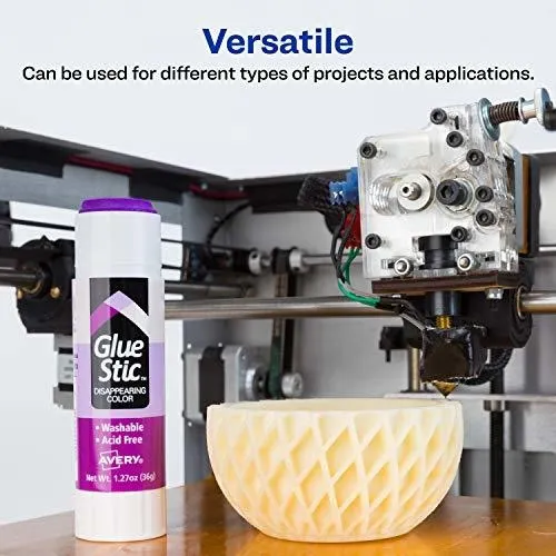 Avery Glue Stic Desaparición Del Color Púrpura, 1,27 Oz, Lav