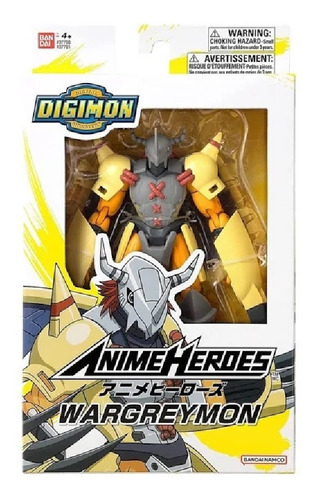 Boneco Anime Heroes Digimon Wargreymon Bandai Fun F00959