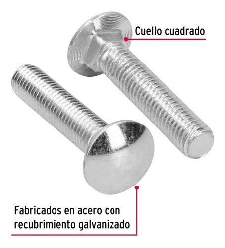 Bolsa Con 20 Tornillos 1/2 X 2-1/2 Tipo Coche Fiero 44749