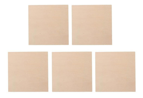 Letrero De Madera En Blanco 5 Piezas 120x120 Mm