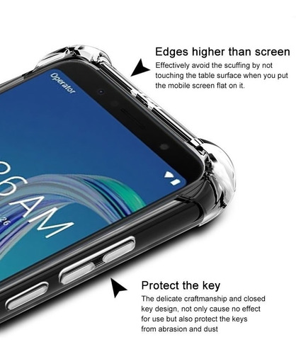 Capa Capinha Case Air Bag Zenfone Max M3 Zb555 + Pelicula 3d
