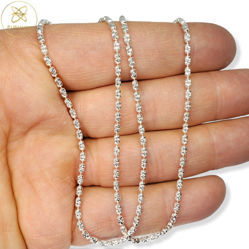 Imagen 1 de 4 de Cadena Plata Brillosa X 45cm 5,5 Grs