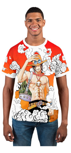 Camiseta Camisa Portgas D Ace Gear 5 Anime Piece Ref0598