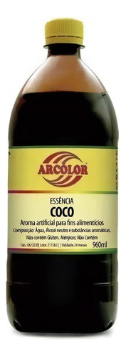 Essência Alimentícia Arcolor 960ml Coco