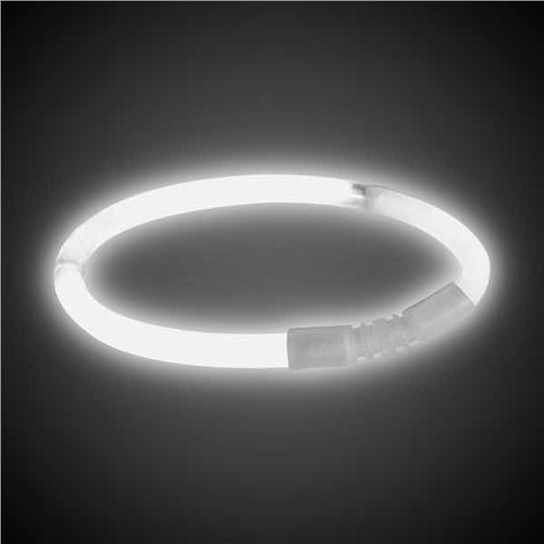 100 Pulseras Neon Marca Dreamglow Blancas Cyalum De Mexico.c Blanco