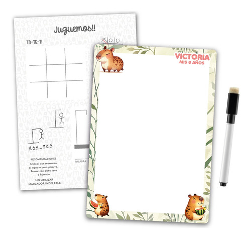 30 Souvenirs Pizarras Con Juegos Capibara