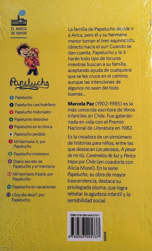 Imagen 2 de 4 de Papelucho 6 Perdido / Marcela Paz