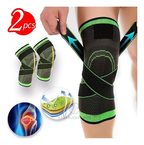 1 Par-rodillera Elastica De Ajustables Compresion Gym Correr Crossfit Protege Las Articulaciones,ciclismo, Fútbol Deport