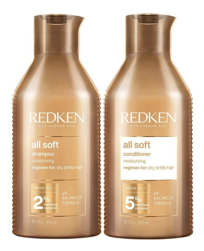 Shampoo Con Aceite De Argán + Acondicionador Redken All Soft