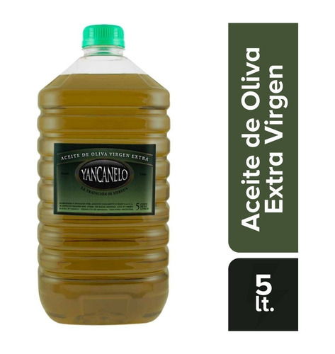 Imagen 2 de 2 de Aceite De Oliva Extra Virgen Yancanelo Bidón 5 Litros X 1 U