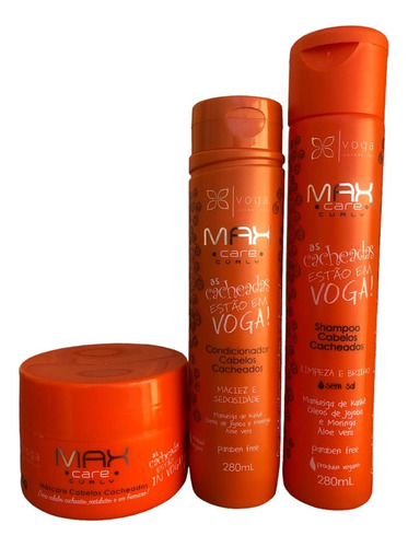 Kit Shampoo Condicion Mascara Cacheados Max Care Curly Voga