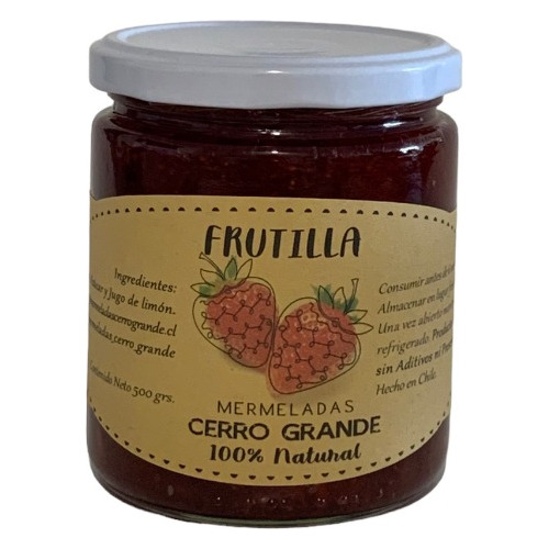 Mermelada De Frutillas Cerro Grande, 100% Natural