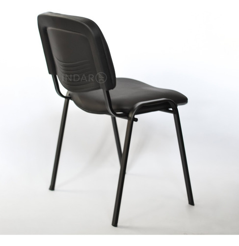 Imagen 5 de 9 de Silla Apilable Fija Indar Iso Sala Espera Tapizada Pack X2