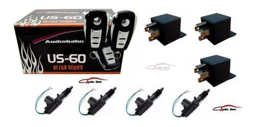 Alarma Audiobahn Us-60 + 4 Seguros Electricos + 3 Relays